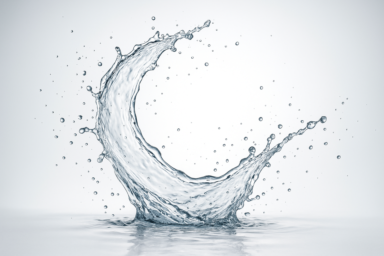water splash on white background -- professional studio  style